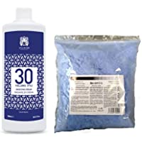 Los mejores  - Pack 1 litro Oxidante 30 Vol. + 1 kg. Bolsa Decoloracion en polvo azul Olvi